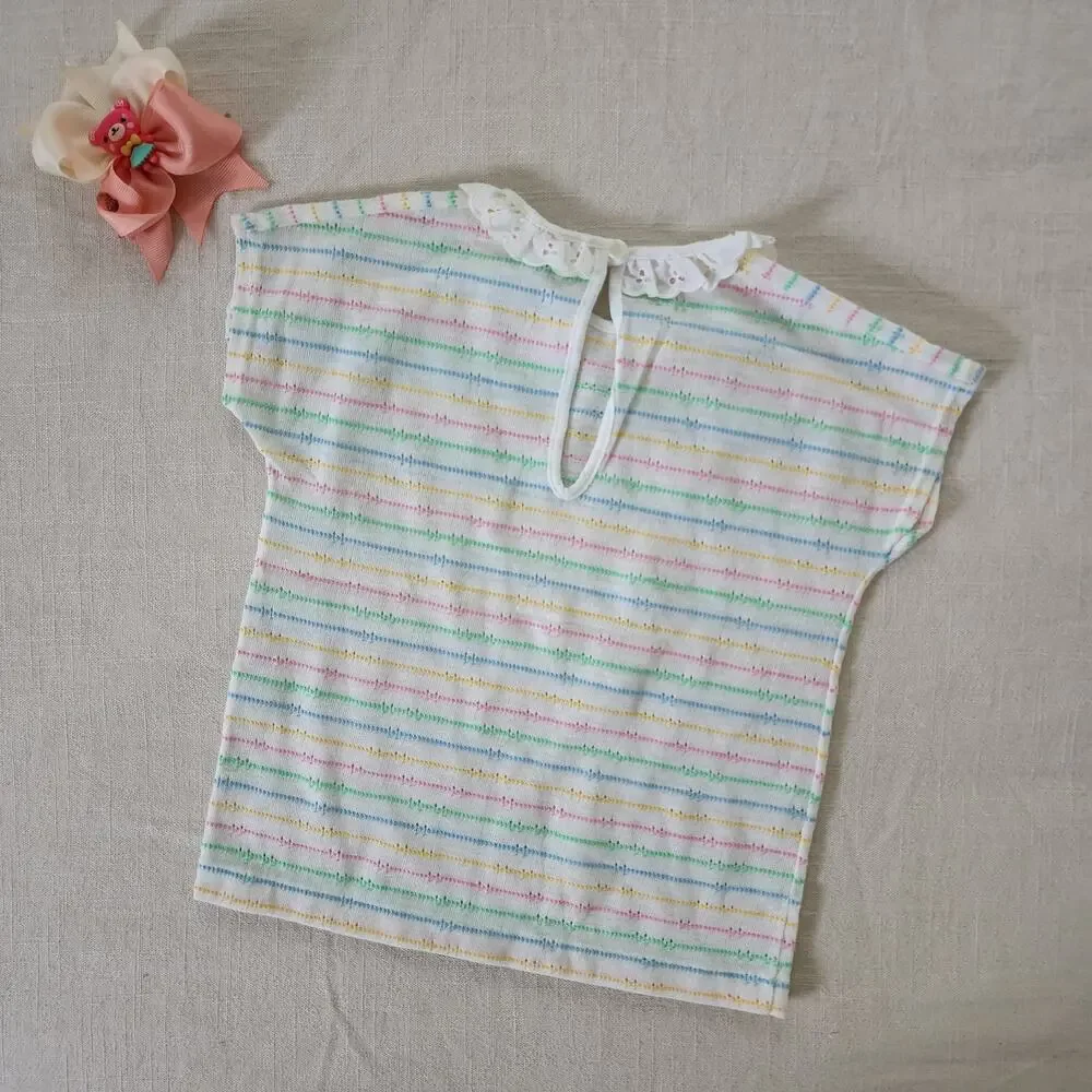Vintage 60s-70s Pastel Striped Shirt 4t